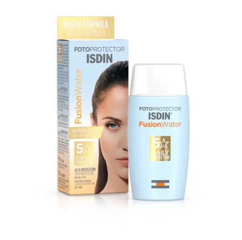 ضد افتاب بی رنگ فیوژن واتر ایزدین spf 50 مدل fusion water 5 daily